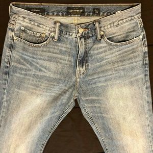 Lucky Brand Distressed 221 Straight Jeans 34x32